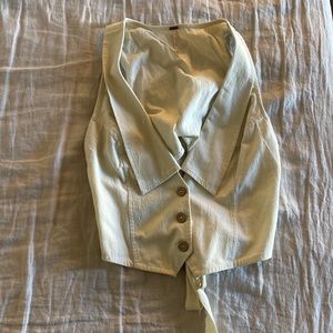 Free people cream vest